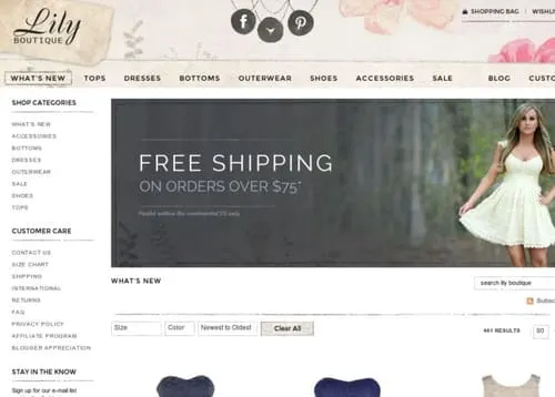 Lily Boutique E-Commerce