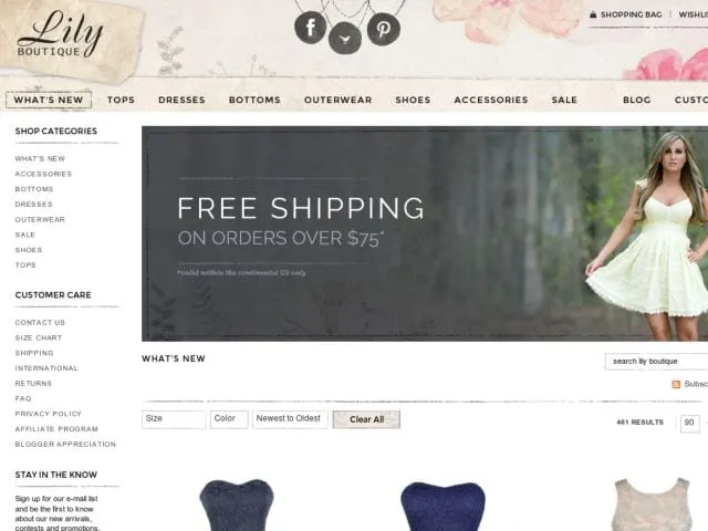 Lily Boutique E-Commerce