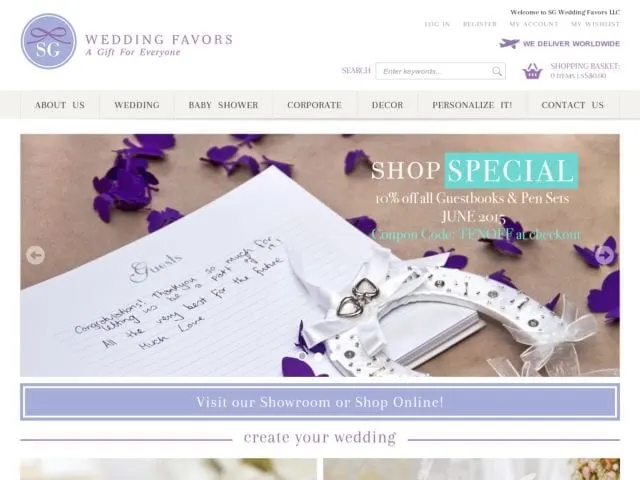 Sg Wedding Favors