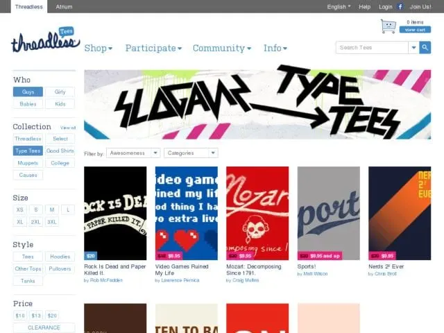type tees