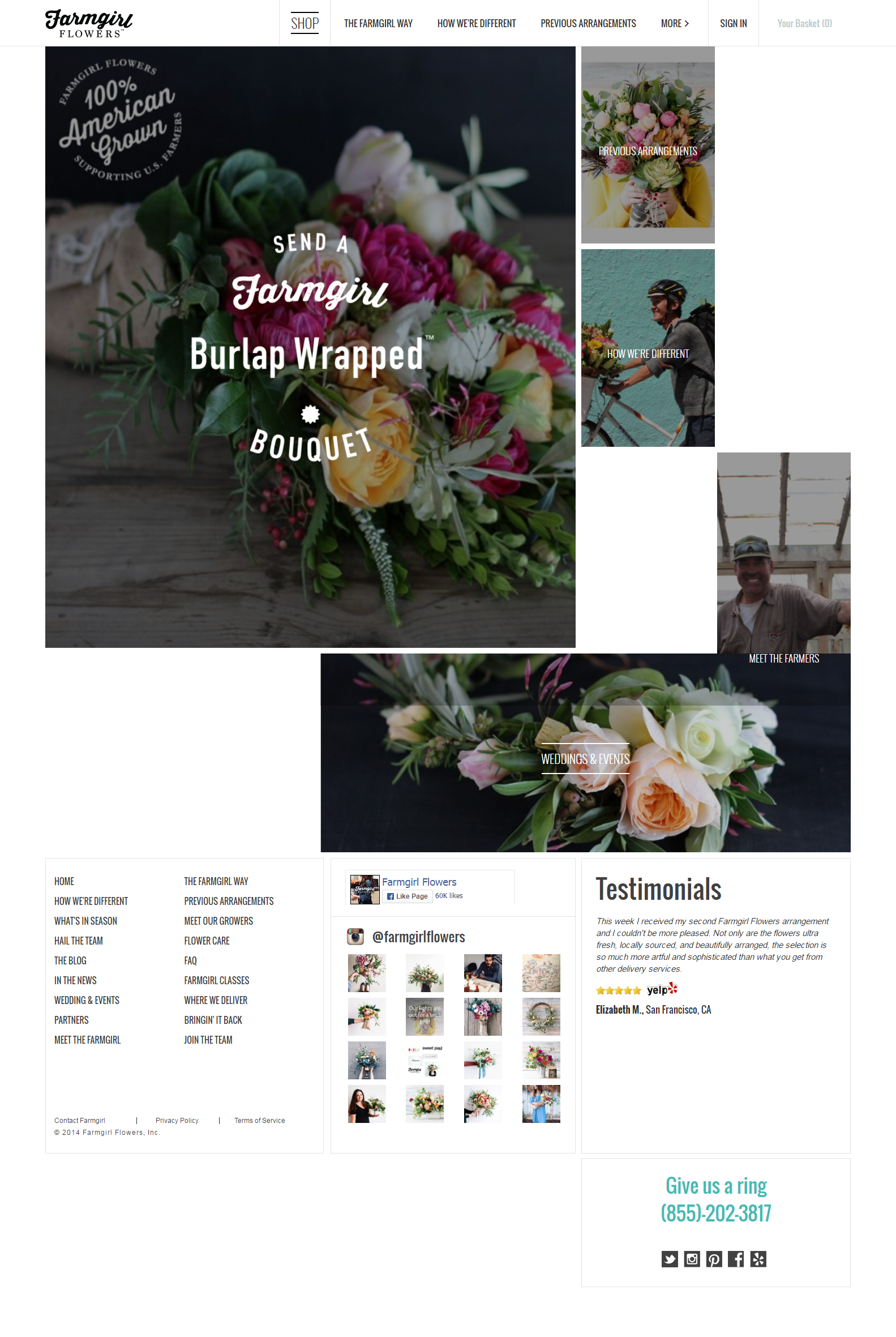 Farmgirl Flowers on Cart Craze - eCommerce Website Design ...