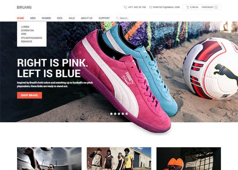 Free Ecommerce Website Template PSD